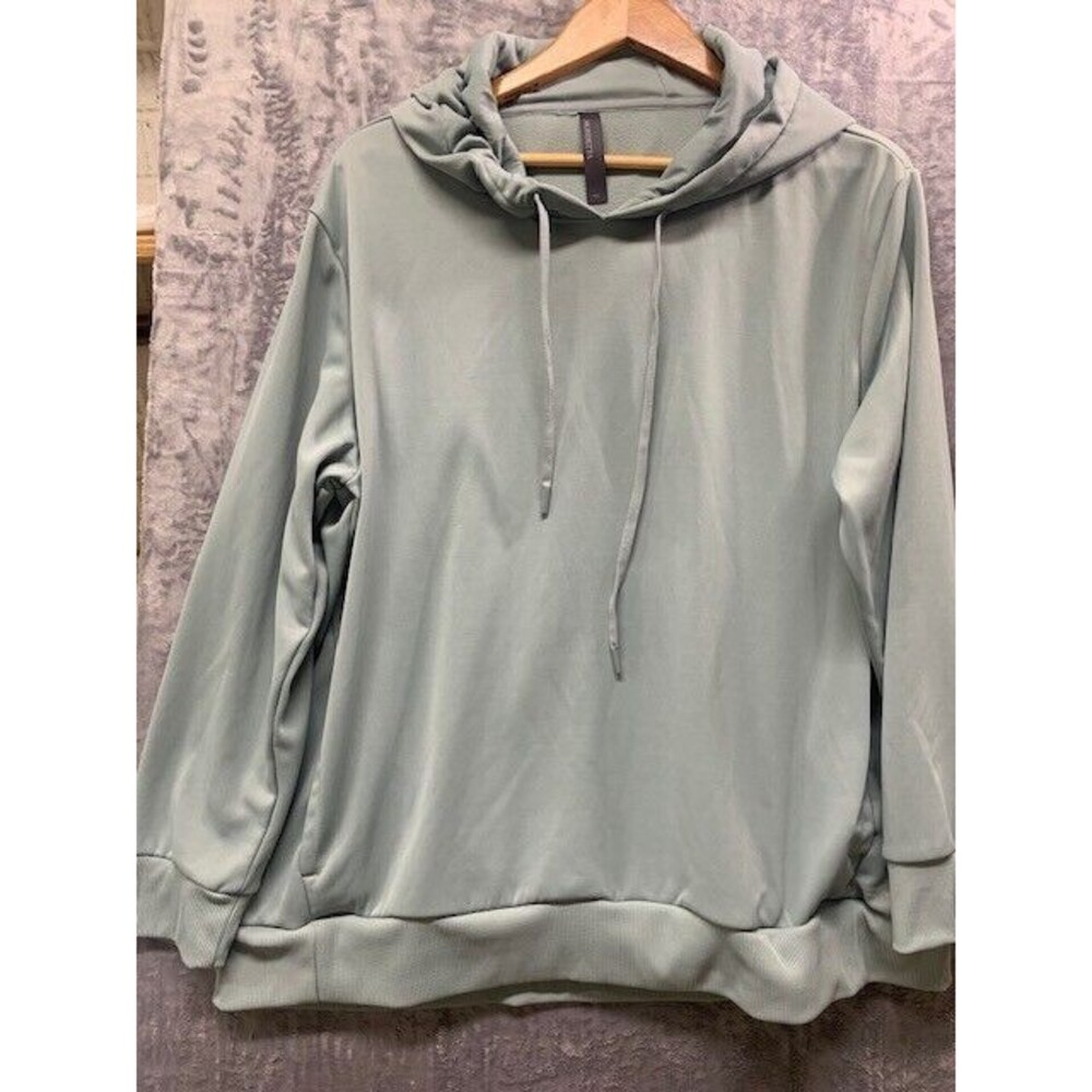 Modetta Women XXL Mint Green Hoodi  Fleece lined Buttery Soft Athleisure Plus Sz